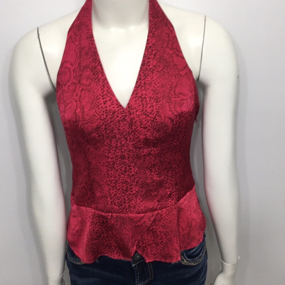 Guess Red Backless Top Size Small